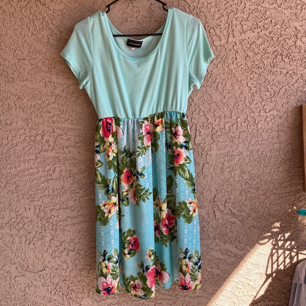💵3 for $20✅Anticipation, women’s floral and striped sundress size 10, 12